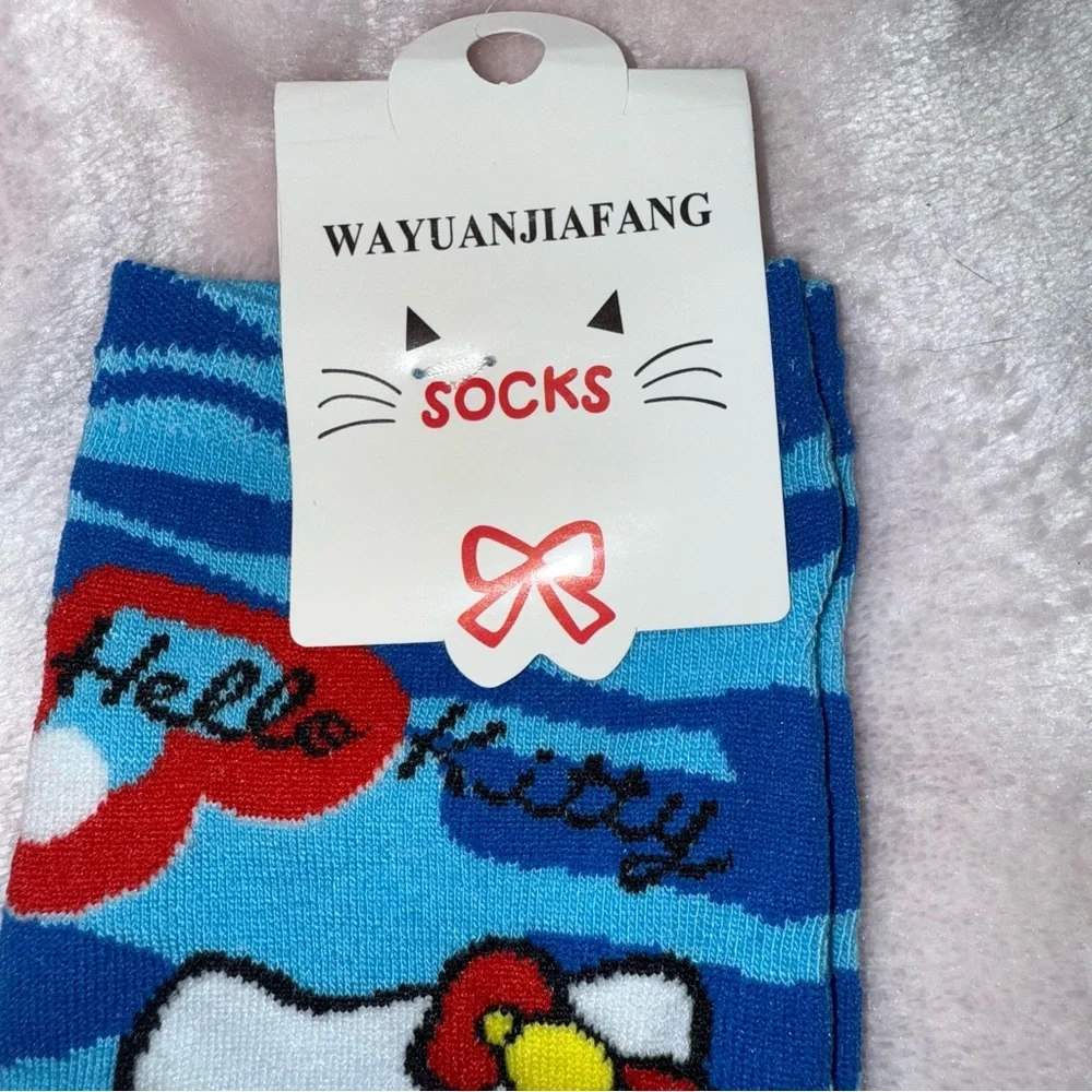 ✨✨5/$10✨✨ Hello Kitty Womens Girls One Pair Set Socks Cute Gift Size 35-41 New